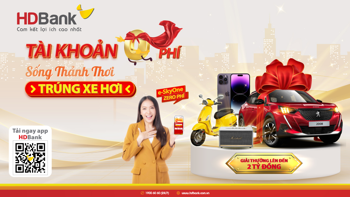 Tận hưởng tiện ích vượt trội cùng tài khoản 0 phí trọn đời e-SkyOne của HDBank - Ảnh 1.