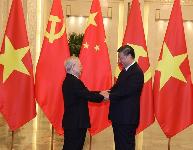 Tổng Bí thư, Chủ tịch nước Tập Cận Bình đón chính thức Tổng Bí thư Nguyễn Phú Trọng thăm Trung Quốc  - Ảnh 1.
