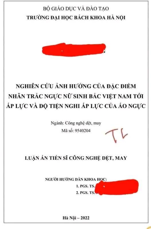 Luận án tiến sĩ ở ĐH Bách Khoa Hà Nội về áo ngực gây tranh cãi, nhà trường lên tiếng - Ảnh 1.