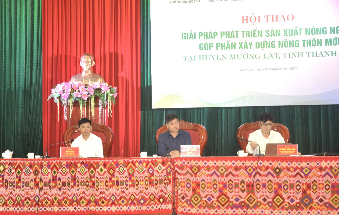 Hội Thảo “Giải pháp phát triển sản xuất nông nghiệp góp phần xây dựng nông thôn mới tại huyện Mường Lát, tỉnh Thanh Hóa” - Ảnh 2.