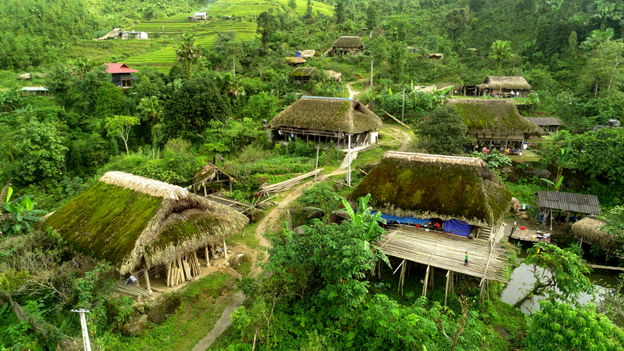 Làng ở Hà Giang thấy lạ lắm, tất cả các mái nhà đều mọc kín một thứ &quot;cỏ&quot; mượt như nhung, đổi màu theo mùa - Ảnh 2.