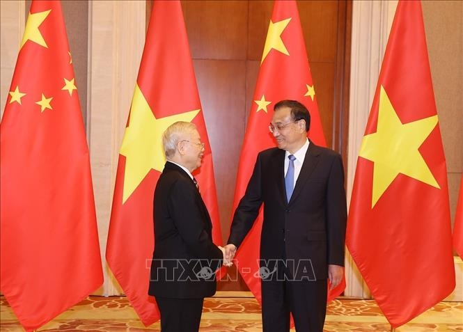 Tổng Bí thư Nguyễn Phú Trọng hội kiến Thủ tướng Trung Quốc Lý Khắc Cường - Ảnh 1.