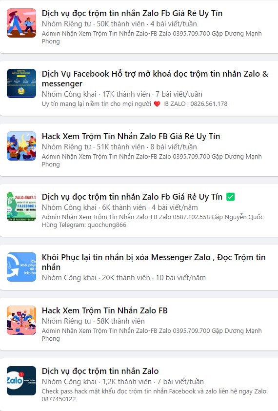 Tràn lan dịch vụ hack facebook và Zalo để đọc trộm tin nhắn - Ảnh 1.
