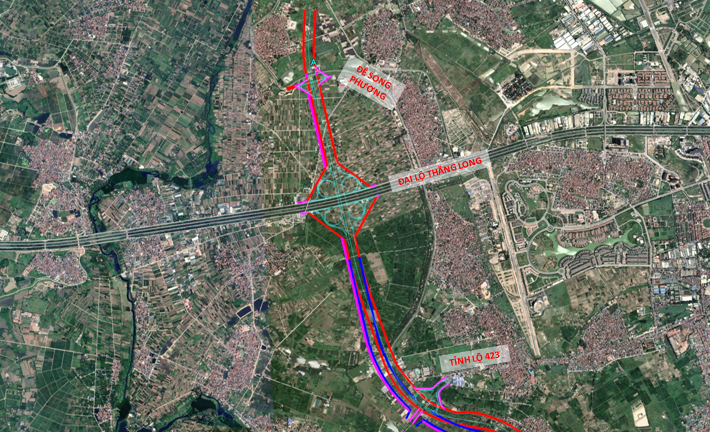 Dự án Vành đai 4: Hà Nội “chốt” chỉ giới đường đỏ tại huyện Hoài Đức - Ảnh 1.