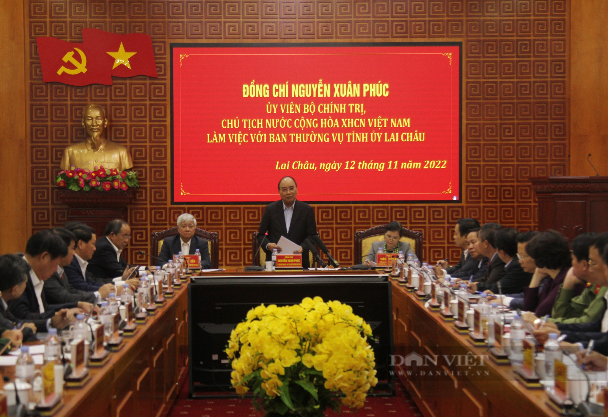 Chủ tịch nước Nguyễn Xuân Phúc làm việc với Ban Thường vụ Tỉnh ủy Lai Châu - Ảnh 1.