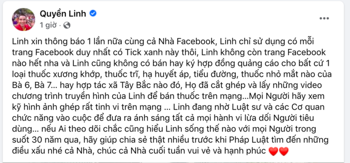 Bị mạo danh, MC Quyền Linh quyết nhờ pháp luật can thiệp - Ảnh 2.