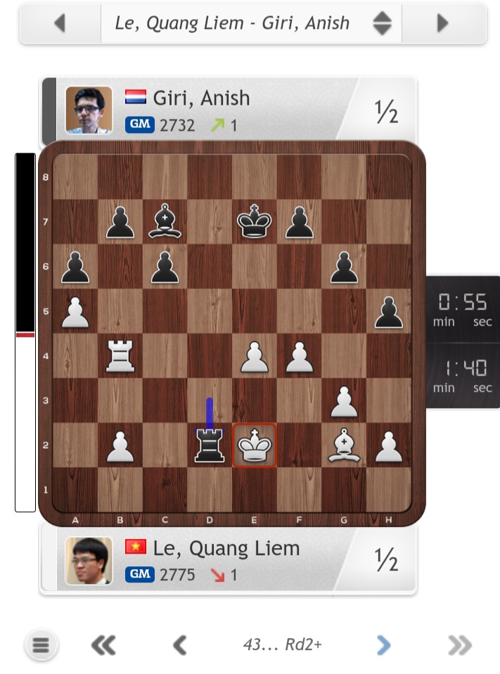 Lê Quang Liêm “đại chiến” 5 tiếng với “Hòa Vương” Anish Giri, thúc thủ cờ chớp! - Ảnh 2.