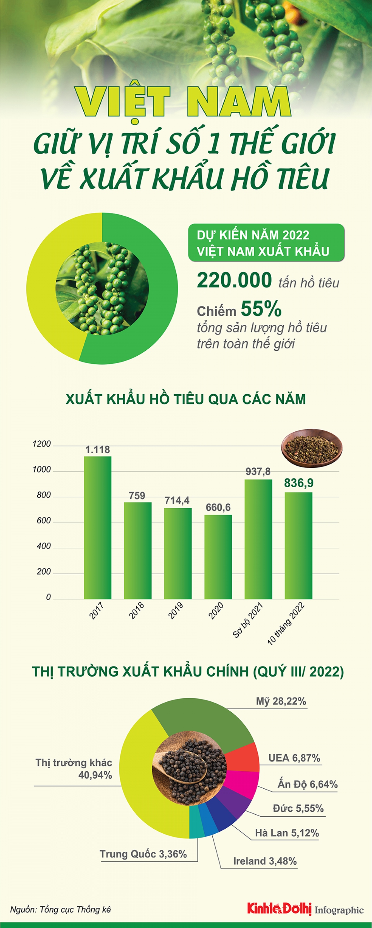 Việt Nam giữ vững vị trí số 1 thế giới về xuất khẩu hồ tiêu - Ảnh 1.