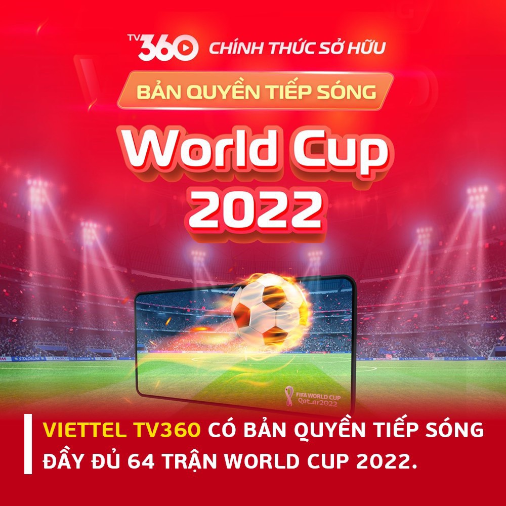 Viettel TV360 có bản quyền tiếp sóng đầy đủ 64 trận World Cup 2022 - Ảnh 1.