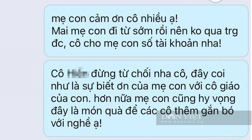 Phụ huynh hỏi xin số tài khoản, tẽn tò khi cô giáo chỉ im lặng - Ảnh 1.