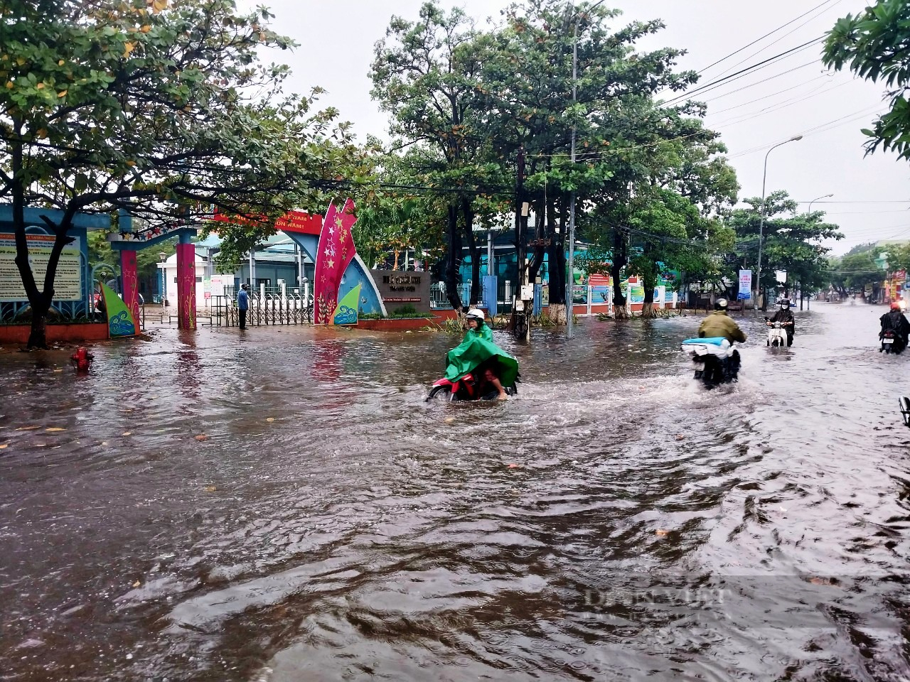 Ninh Thuận: Mưa lớn liên tục nhiều ngày gây ngập úng và sạt lở đất đá trên tuyến đường ven biển - Ảnh 1.