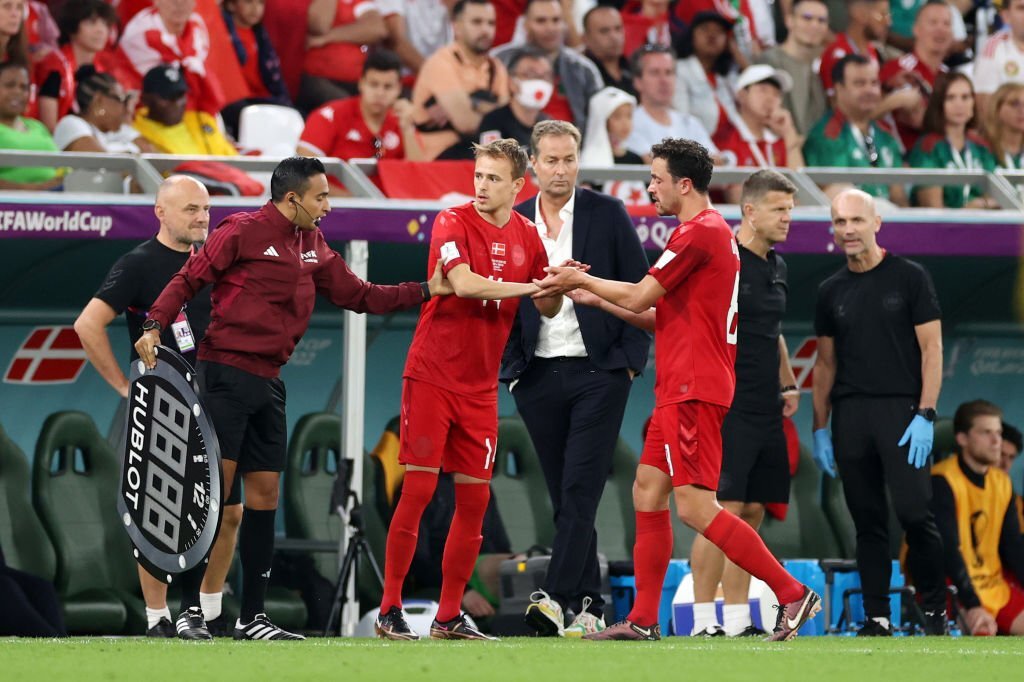 Chùm ảnh: Tunisia xuất sắc cầm hoà Đan Mạch ở trận mở màn bảng D World Cup 2022 - Ảnh 6.