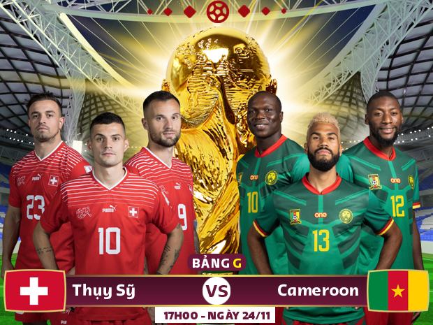 VTV Cần Thơ, VTV2 trực tiếp Thụy Sĩ vs Cameroon, bảng G World Cup 2022 - Ảnh 1.