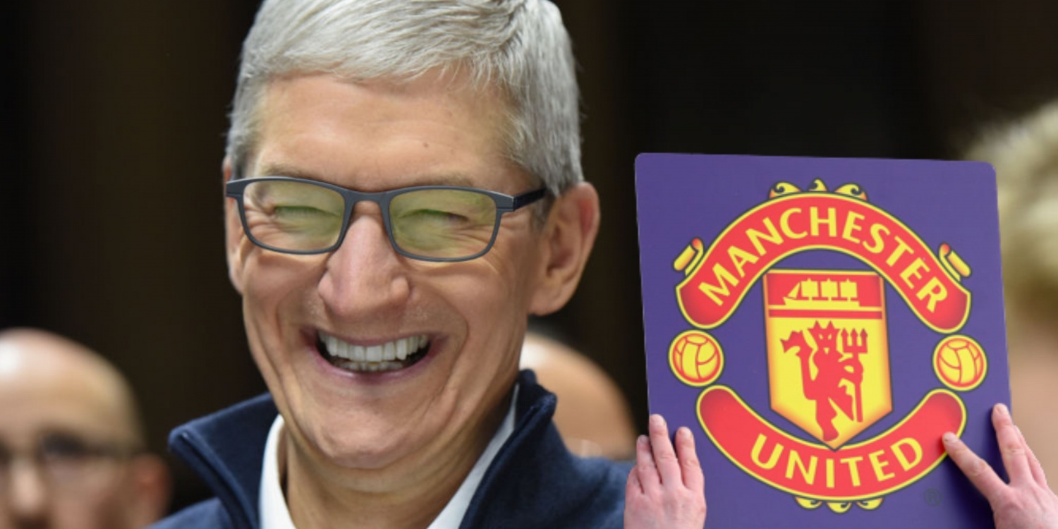 Người hâm mộ Manchester Utd phản ứng thích thú với lời đồn thổi trị giá 5,8 tỷ bảng của Apple để mua câu lạc bộ của họ. Ảnh: @AFP.