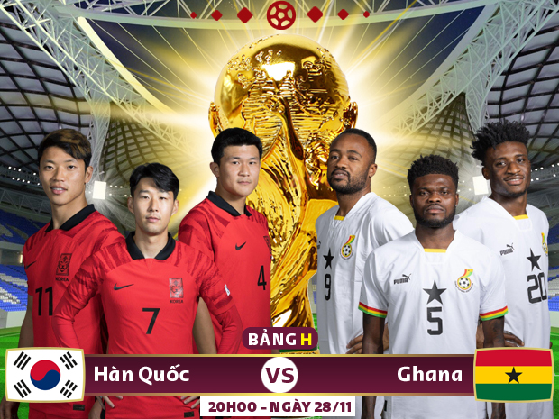 Xem trực tiếp Hàn Quốc vs Ghana trên VTV2, VTV Cần Thơ - Ảnh 1.