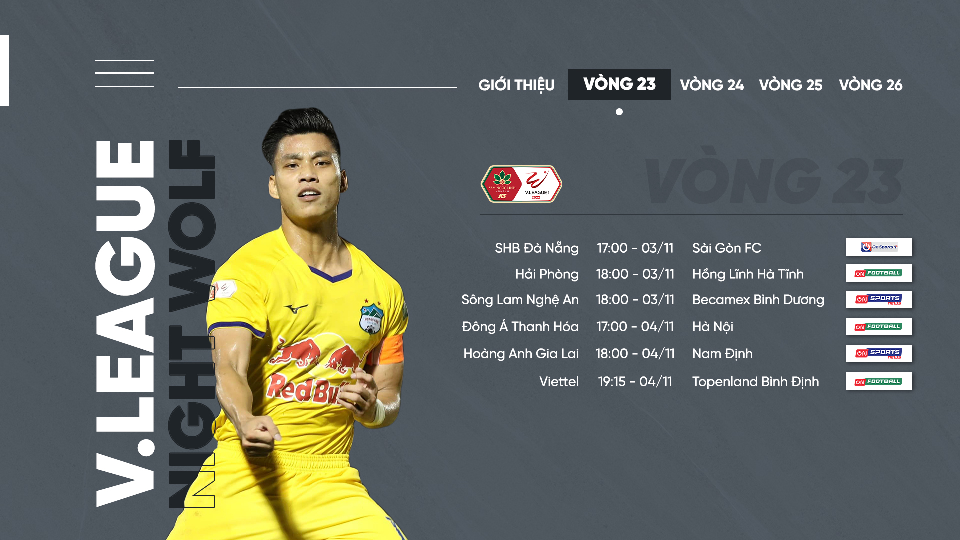 Lịch phát sóng trực tiếp vòng 23 V.League 2022: &quot;Ngư ông đắc lợi&quot;?  - Ảnh 1.