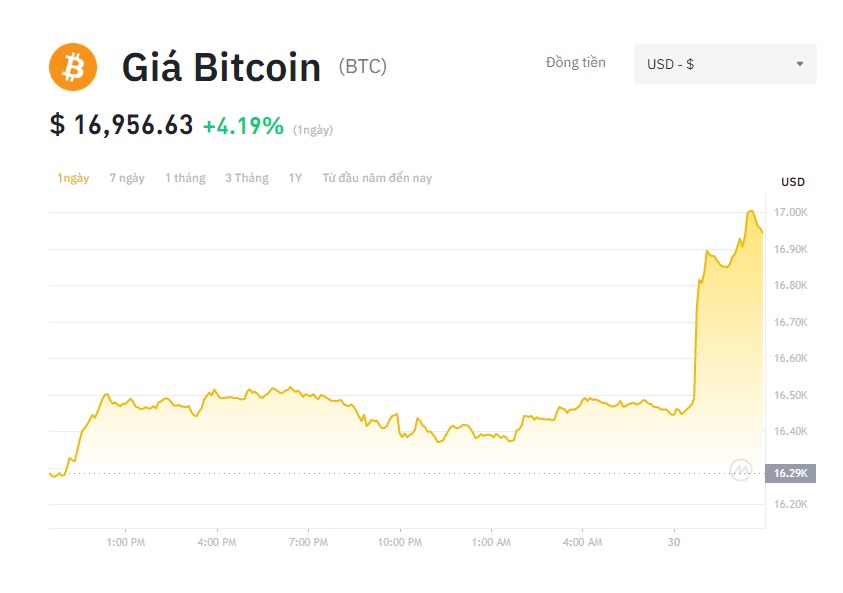 Giá Bitcoin hôm nay 30/11: Bitcoin bất ngờ tăng mạnh, tiền điện tử các đội bóng cũng nóng lên từ World Cup - Ảnh 1.