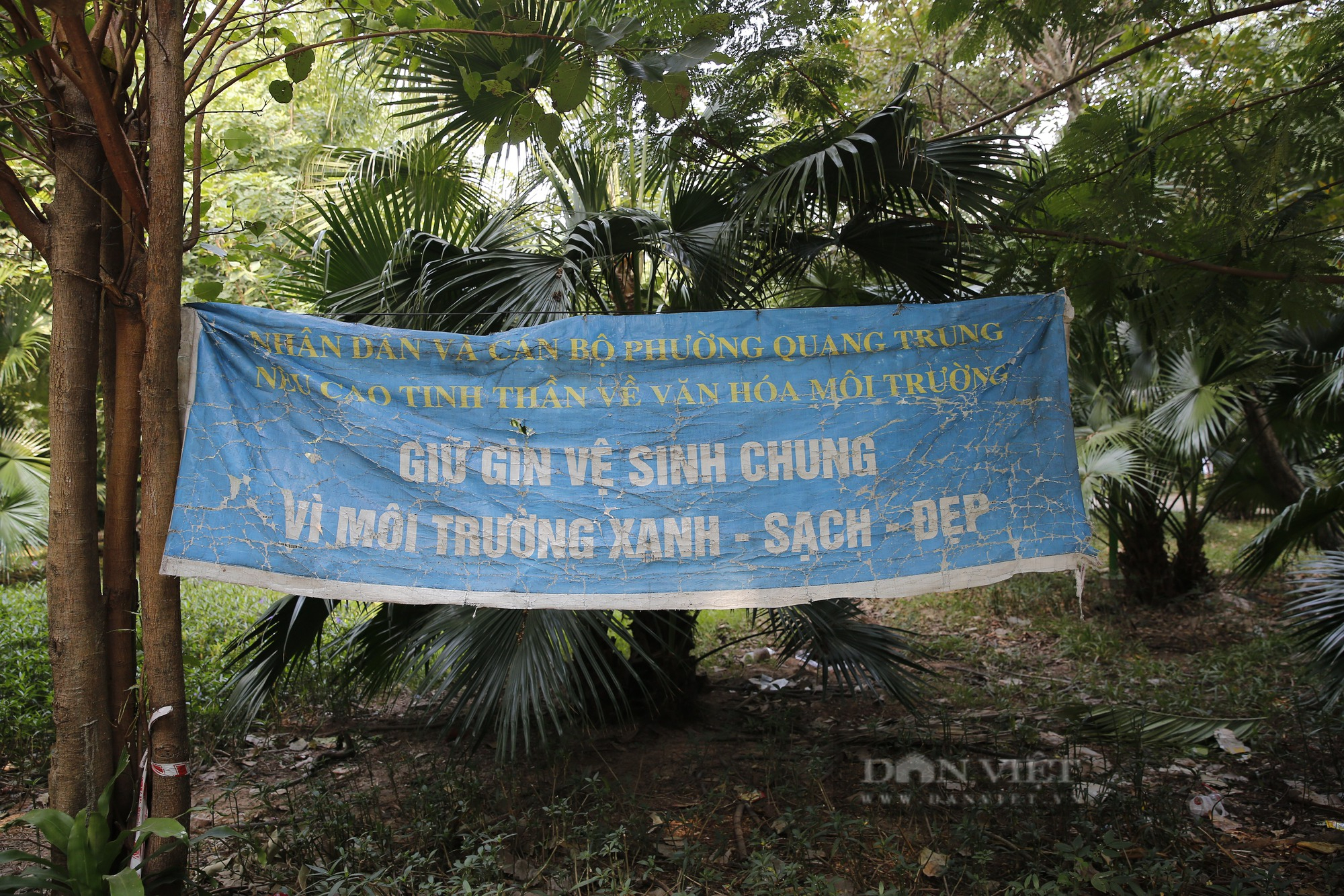 Vườn hoa 52 tỷ đồng tại quận đông dân nhất Hà Nội rơi vào cảnh hoang tàn  - Ảnh 8.