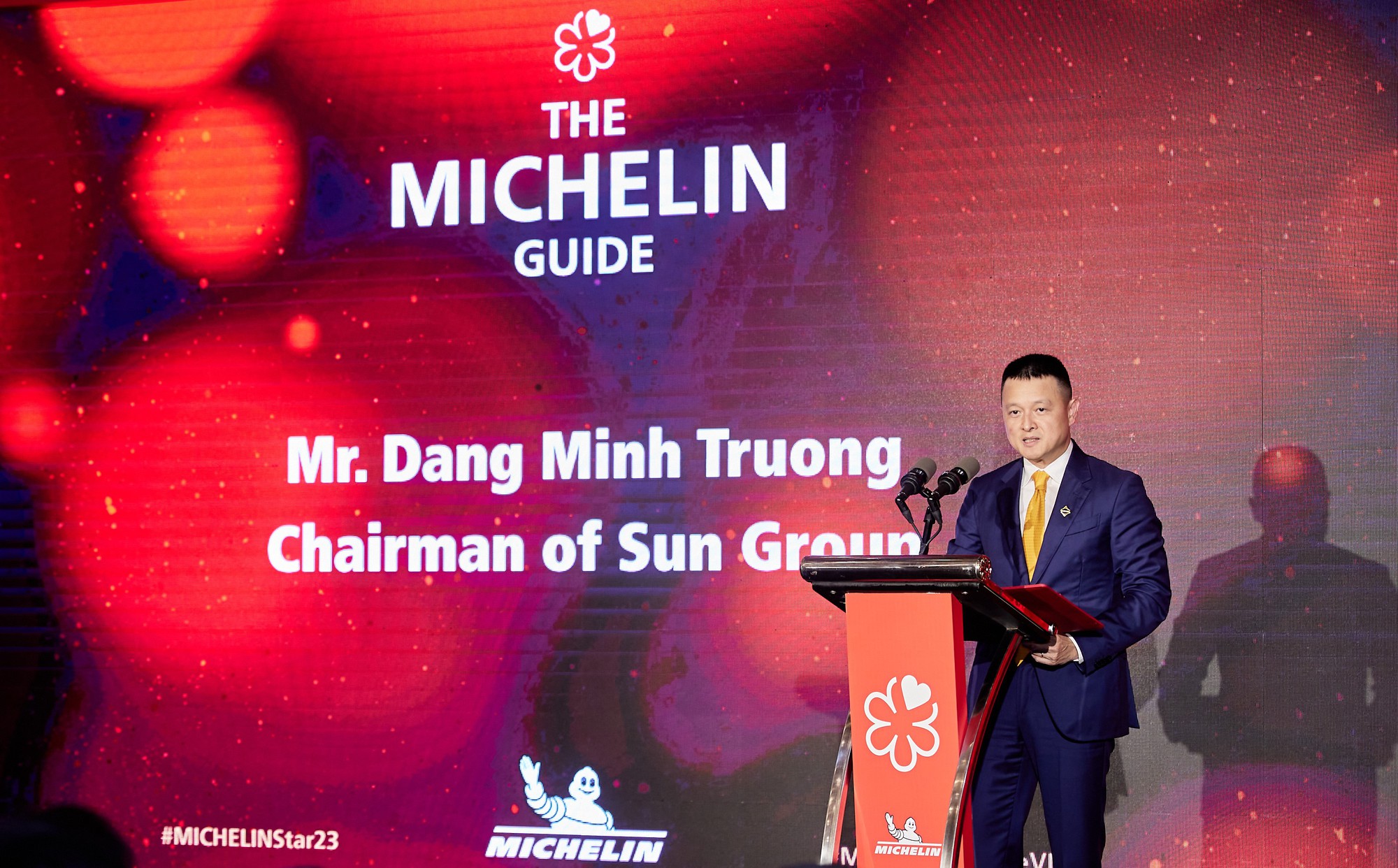 Ông Đặng Minh Trường Chủ tịch Hội đồng quản trị Tập đoàn Sun Group chia sẻ tại buổi lễ