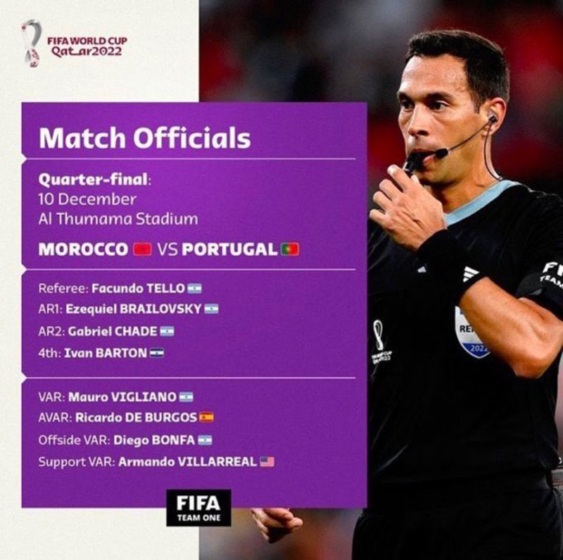 Trọng tài gây tranh cãi trong trận Morocco 1-0 Bồ Đào Nha là ai? - Ảnh 3.