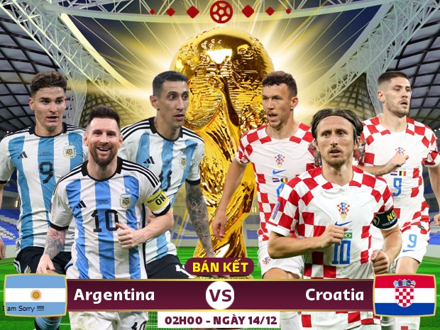 Xem trực tiếp Argentina vs Croatia trên VTV3, VTV Cần Thơ - Ảnh 1.