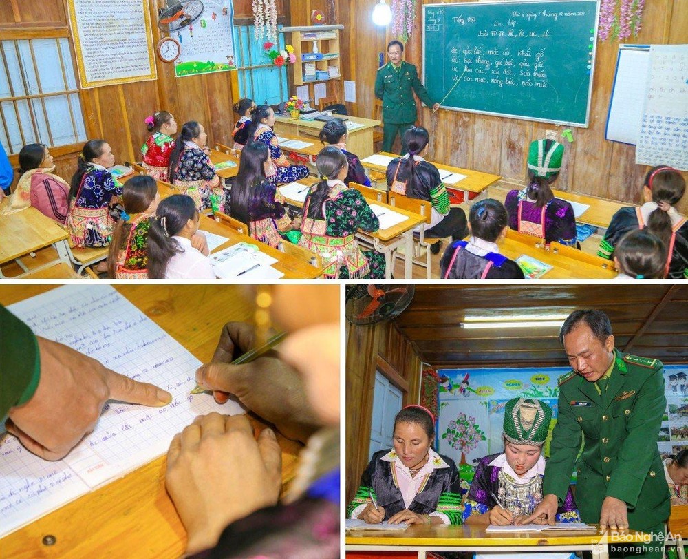Tổ chức lớp học xóa mù nơi bản Mông biên giới - Ảnh 4.