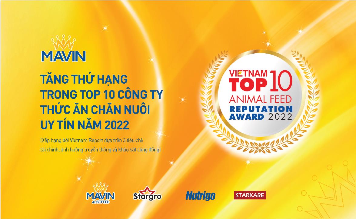 Mavin tăng thứ hạng trong Top 10 Công ty Thức ăn chăn nuôi uy tín năm 2022 - Ảnh 3.