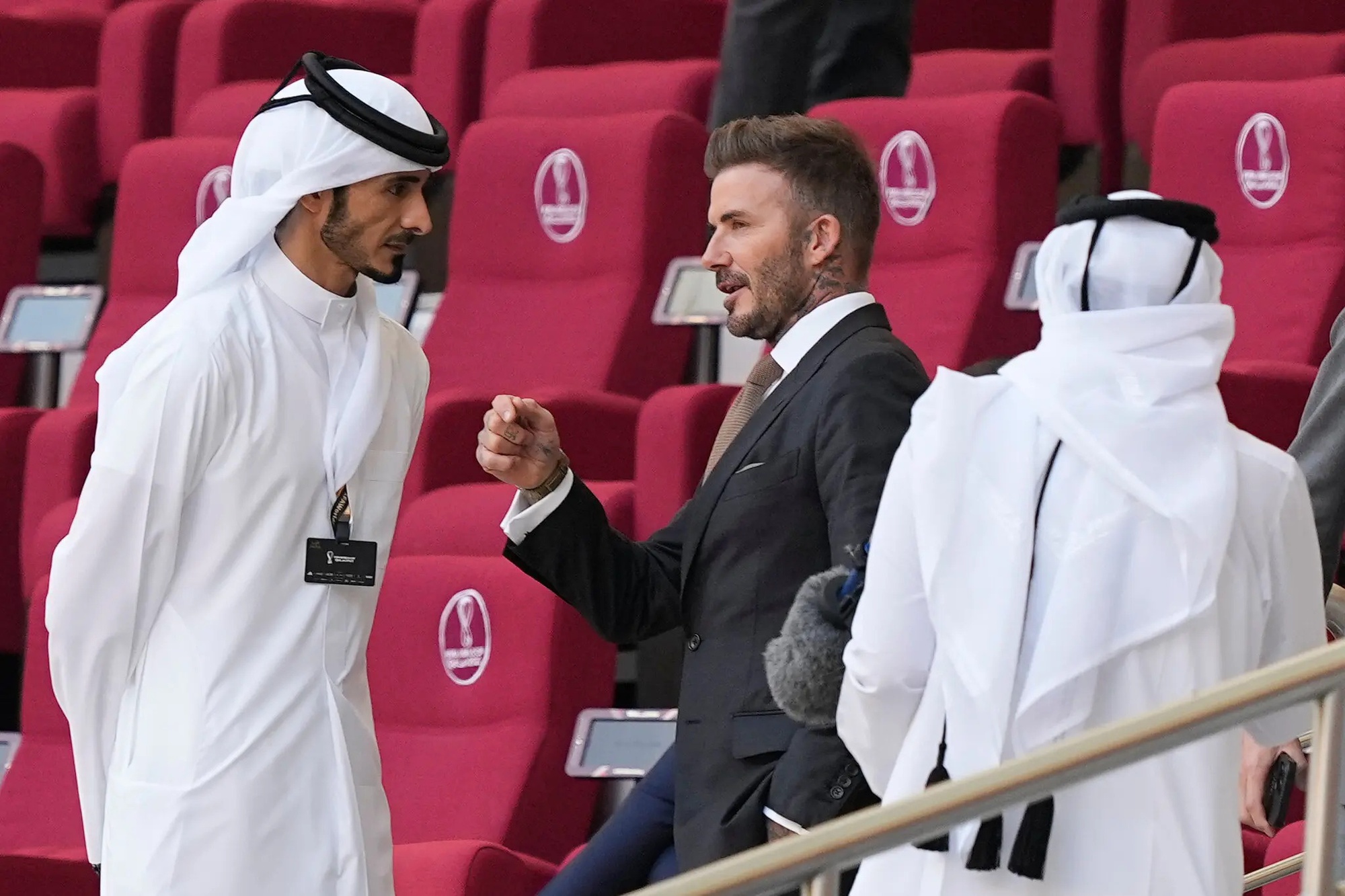 Beckham có hình nhưng mất tiếng ở Qatar - Ảnh 2.