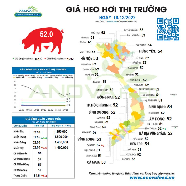 Giá lợn Việt sắp về mốc 50.000 đồng/kg, giá lợn Trung Quốc cũng rớt thê thảm 2 tuần qua - Ảnh 2.