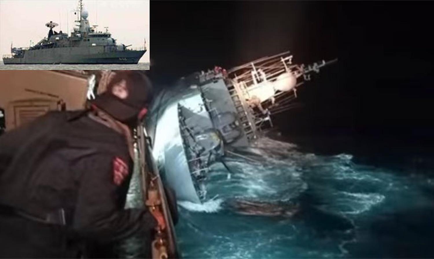 Tàu hộ vệ tên lửa của hải quân Thái Lan bị sóng đánh chìm - Ảnh 2.