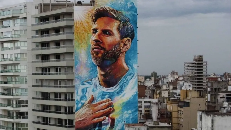 Những bức tranh tường độc đáo về Messi trên khắp thế giới - Ảnh 3.