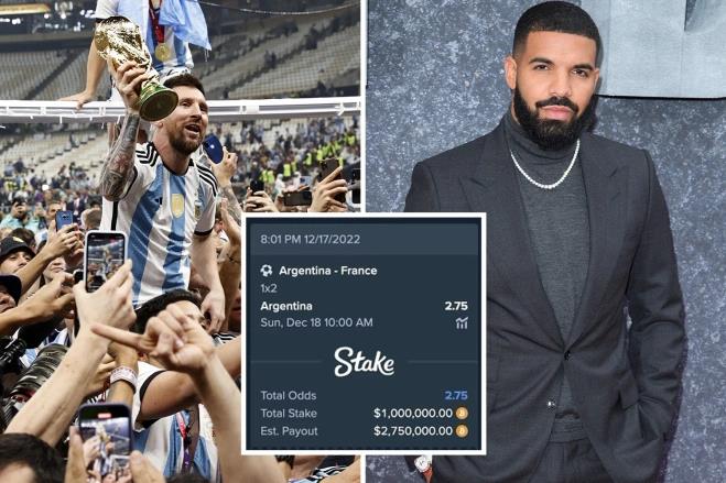 Drake mất 1 triệu USD vì Argentina