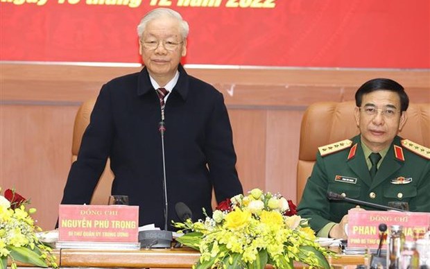 Tổng Bí thư Nguyễn Phú Trọng: Quyết liệt điều chỉnh lực lượng quân đội tinh, gọn, mạnh