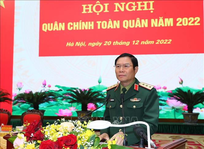 Tổng Bí thư Nguyễn Phú Trọng dự Hội nghị Quân chính toàn quân năm 2022 - Ảnh 5.