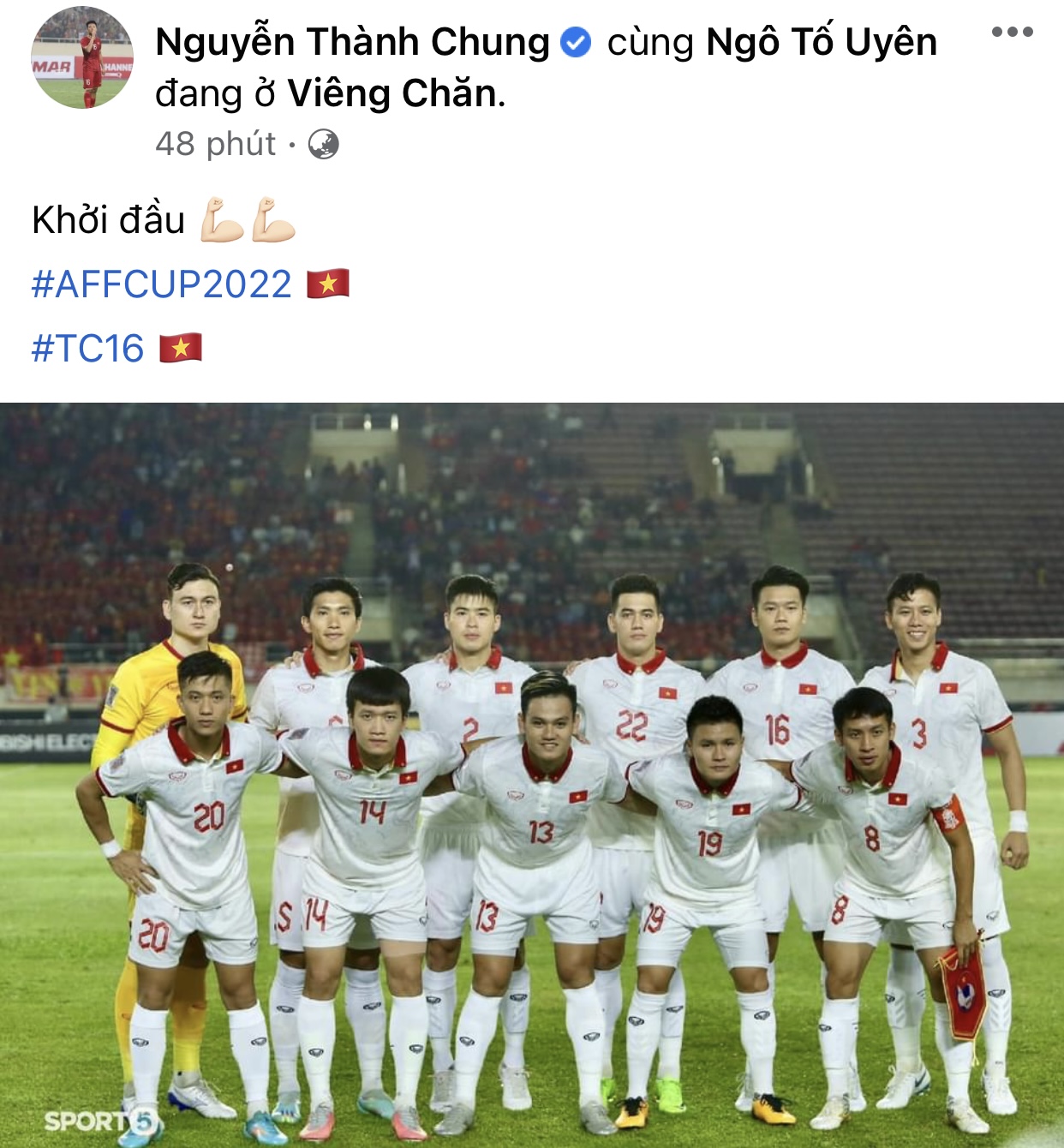 ĐT Việt Nam ăn mừng tưng bừng sau trận thắng đậm trước ĐT Lào - Ảnh 2.