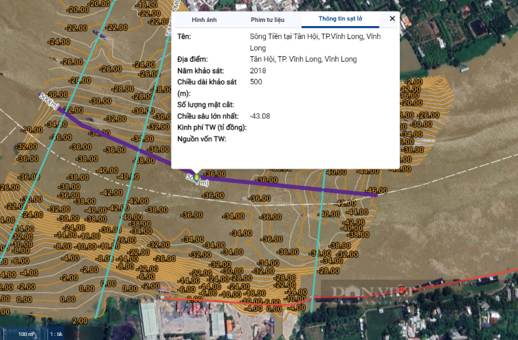 Vị trí hố sâu gần 50m dưới sông Tiền cách cầu Mỹ Thuận 1,2km - Ảnh 3.