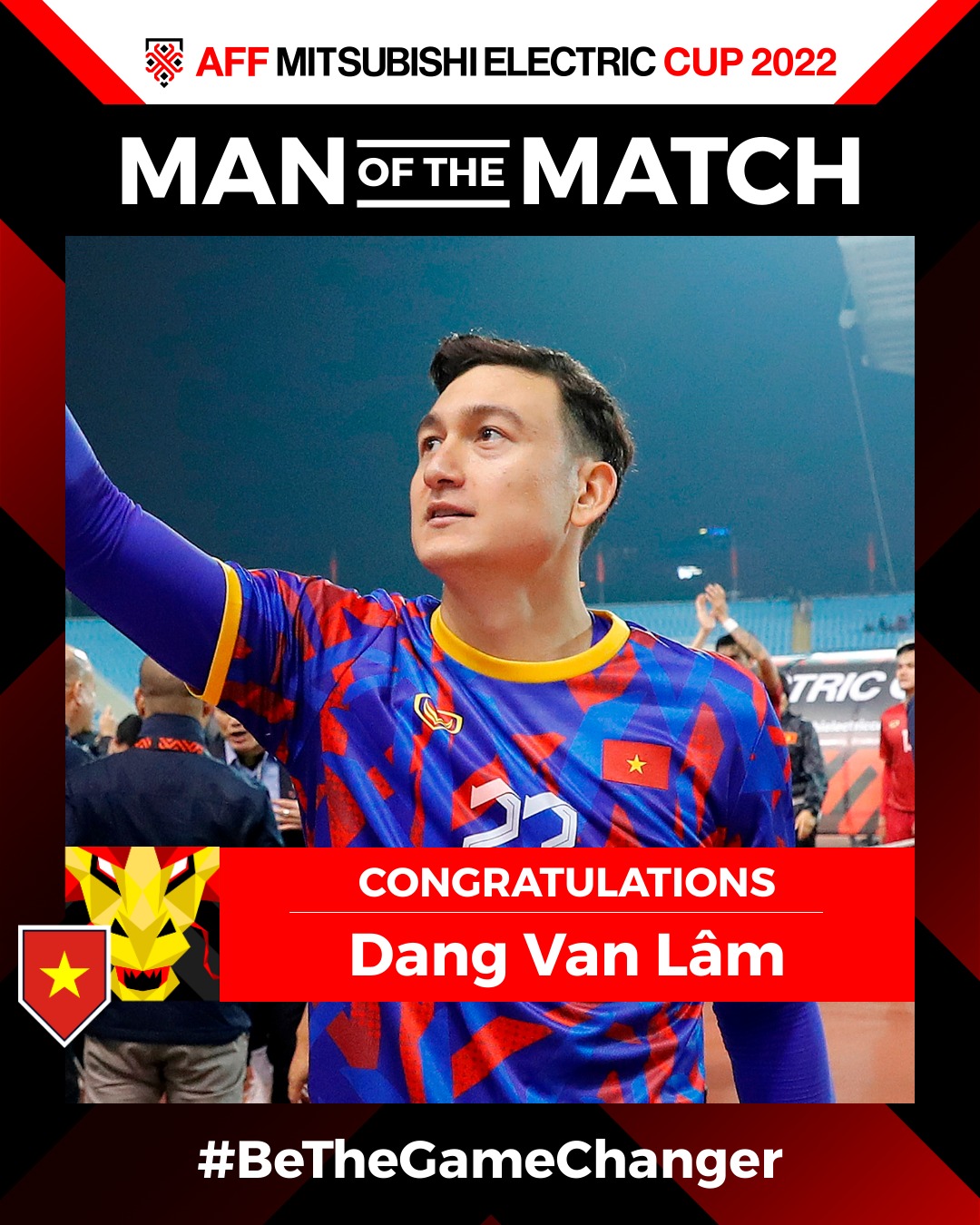 Văn Lâm nhận giải Cầu thủ xuất sắc nhất trận Việt Nam vs Malaysia - Ảnh 1.