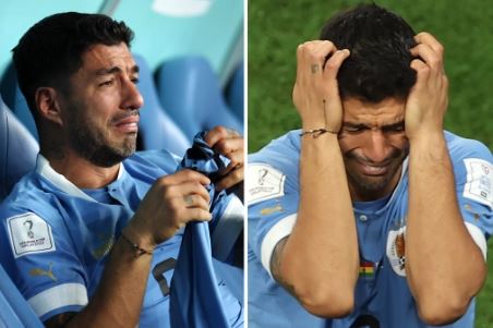 Khoảnh khắc Luis Suarez bật khóc khi Uruguay chính thức bị loại - Ảnh 1.