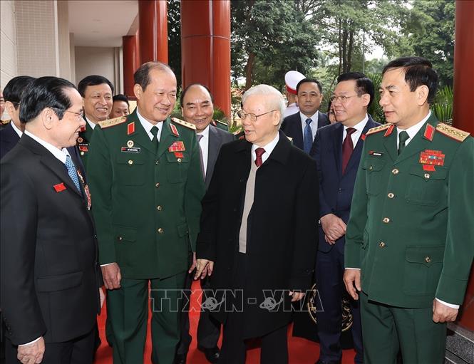 Tổng Bí thư Nguyễn Phú Trọng dự khai mạc Đại hội Hội Cựu chiến binh Việt Nam lần thứ VII - Ảnh 4.