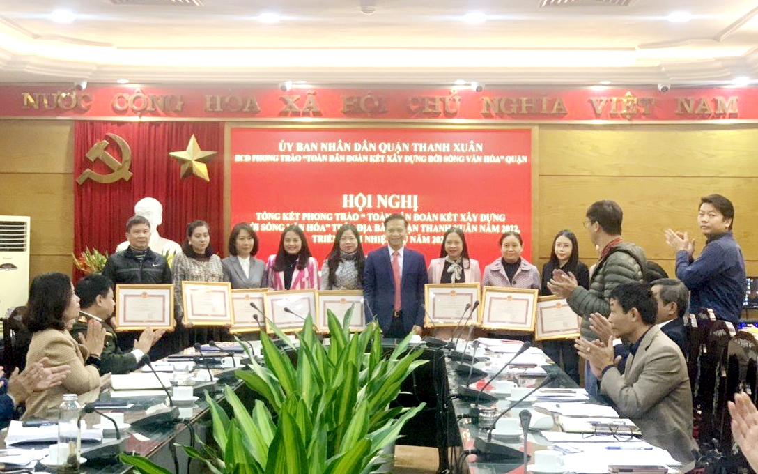 Quận Thanh Xuân: 72.491 gia đình đạt danh hiệu 