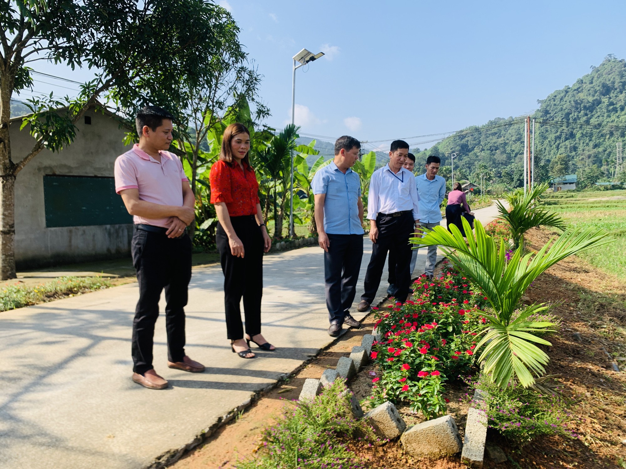 Nông thôn mới Hà Giang: Vị Xuyên thi tuyến đường kiểu mẫu, có đường hoa nông thôn mới sáng-xanh-sạch-đẹp - Ảnh 1.