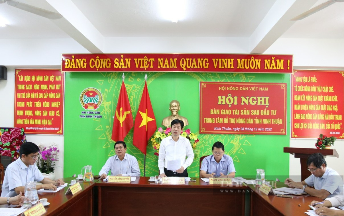 Trung ương Hội nông dân bàn giao dự án Trung tâm hỗ trợ Nông dân cho Hội nông dân tỉnh Ninh Thuận - Ảnh 1.