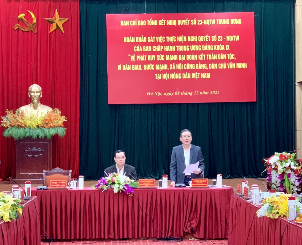 Đoàn khảo sát Ban Chỉ đạo Trung ương tổng kết Nghị quyết số 23 làm việc với Trung ương Hội Nông dân Việt Nam - Ảnh 2.