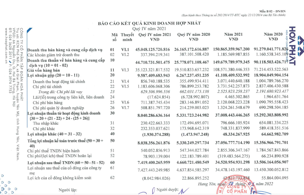 Mảng nông nghiệp của Hòa Phát (HPG) lỗ gần 100 tỷ trong quý IV - Ảnh 1.