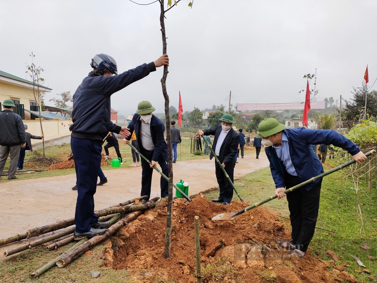 Hội Nông dân tỉnh Nghệ An trồng gần 1.000 cây xanh tại lễ phát động &quot;Tết trồng cây đời đời nhớ ơn Bác&quot;   - Ảnh 1.