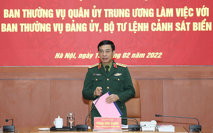 Đại tướng Phan Văn Giang yêu cầu lực lượng Cảnh sát biển duy trì nghiêm kỷ luật, kỷ cương