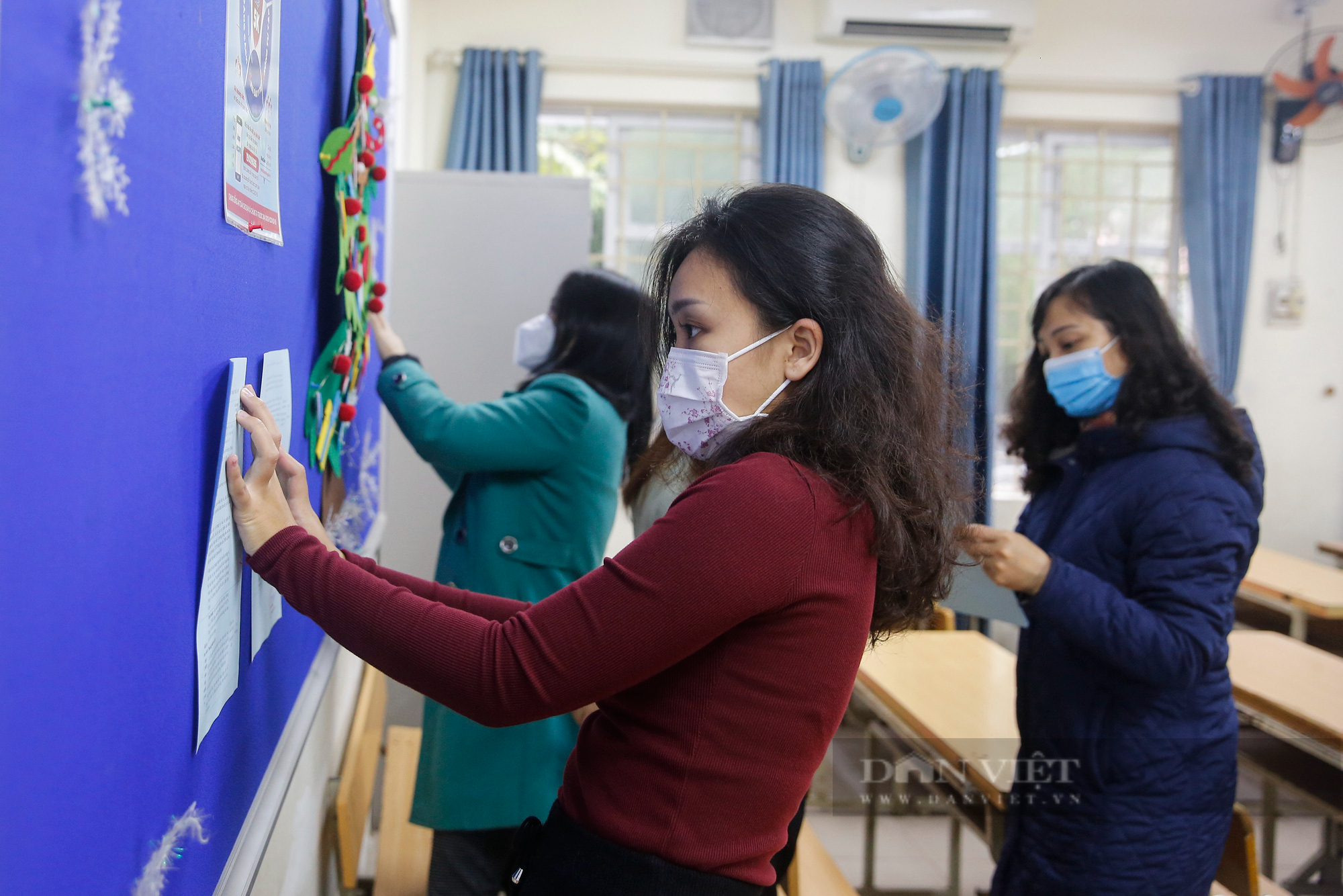 Các trường tiểu học nội thành Hà Nội gấp rút chuẩn bị đón học sinh trở lại - Ảnh 3.