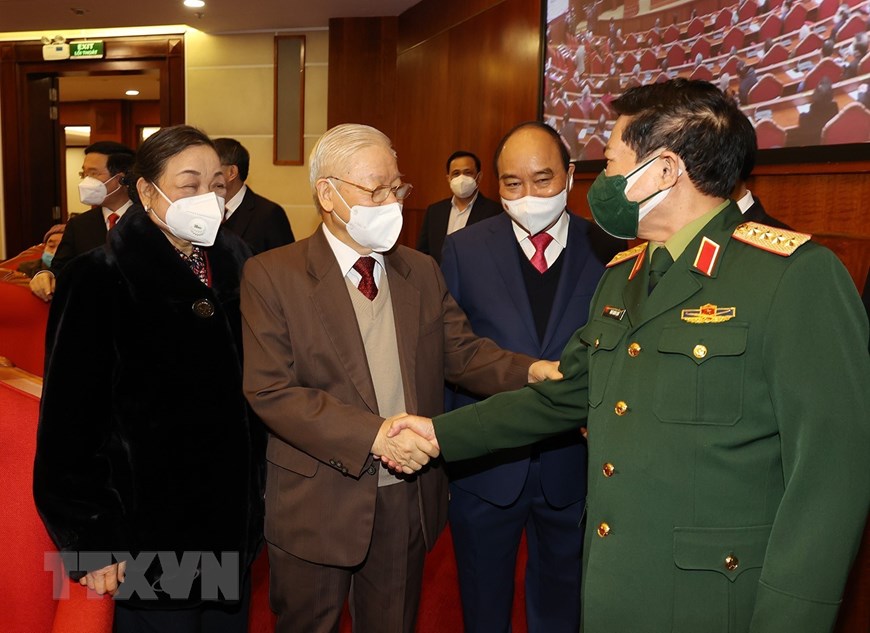 Hình ảnh Bộ Chính trị gặp mặt các nguyên lãnh đạo cấp cao của Đảng và Nhà nước - Ảnh 5.
