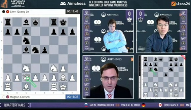 Lê Quang Liêm thúc thủ trước &quot;vua cờ&quot; Magnus Carlsen - Ảnh 2.