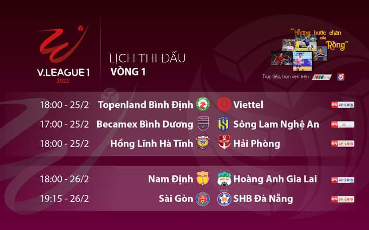 Xem trực tiếp V.League 2022 trên kênh nào?